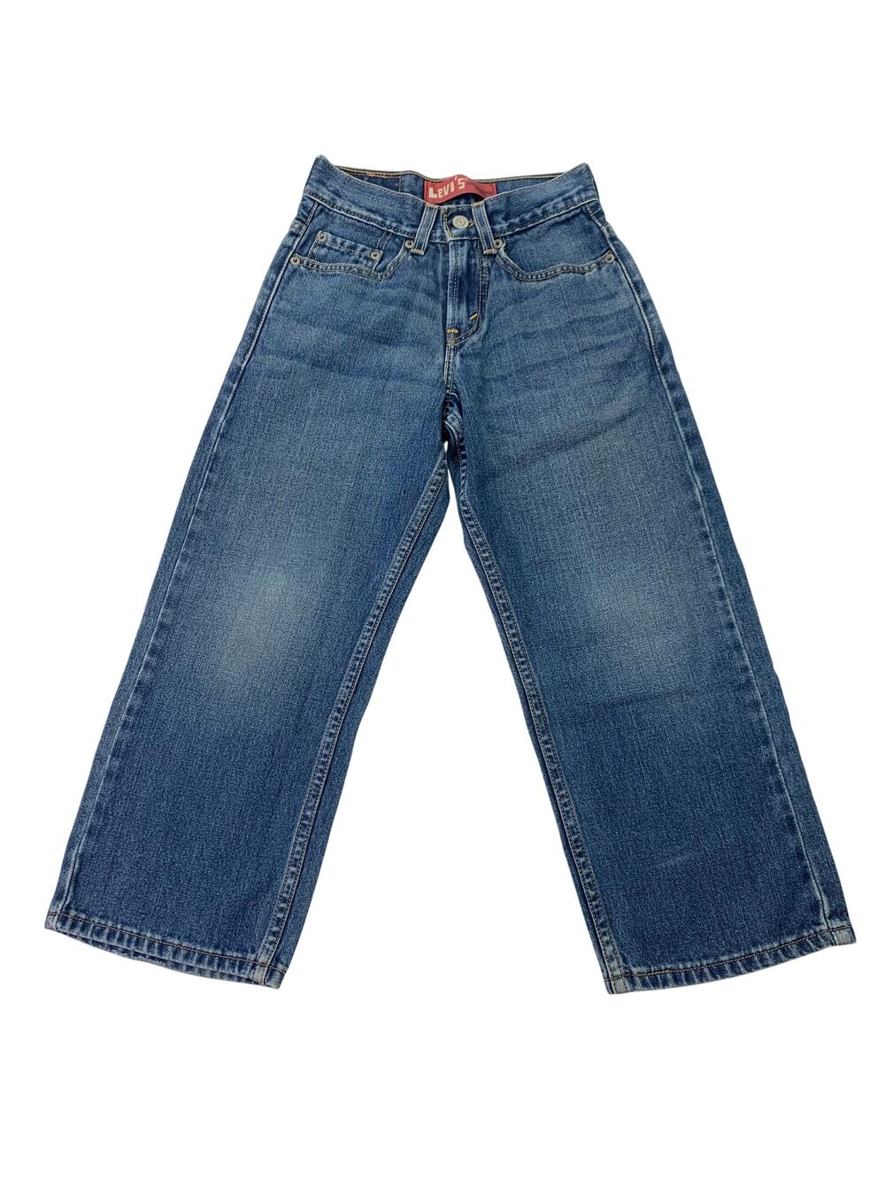 Levi's 569 Boys Sz 8 Regular 24x22 Medium Wash Straight Leg Cotton Denim Jeans